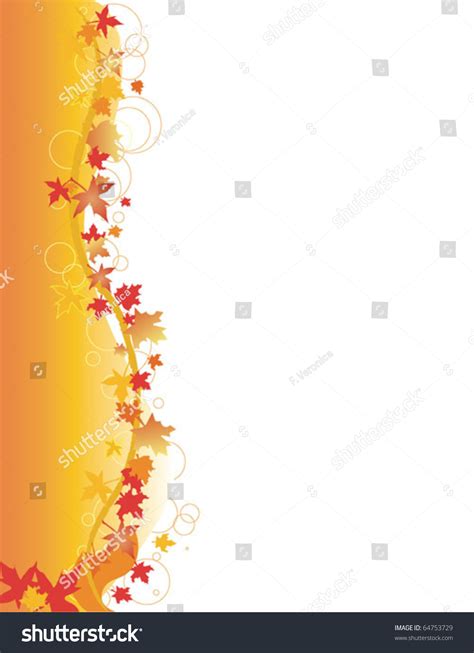 Beautiful Fall Leaves In A Warm Autumn Background With Vector Elements ...