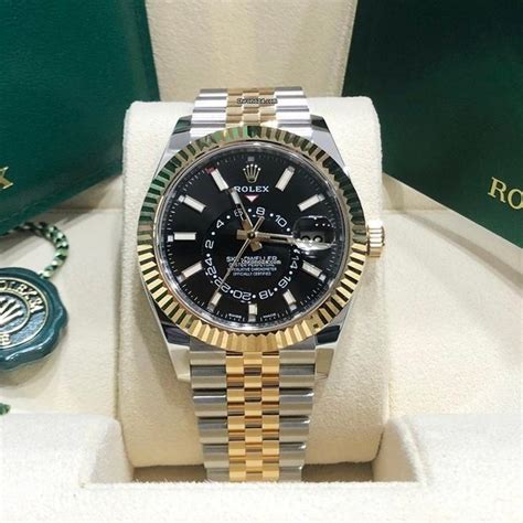 Rolex Sky Dweller 42mm Two Tone Black Yellow Gold Dial For 21 980