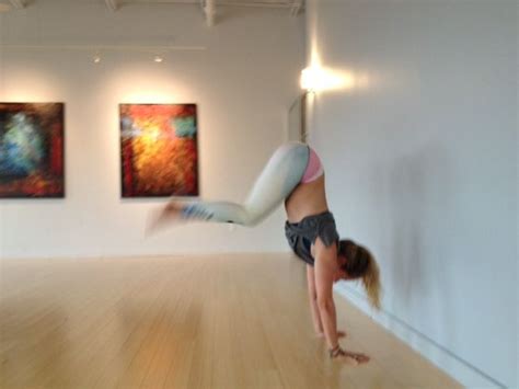 Kathryn Budig Challenge Pose Bent Knee Handstand Pike Yoga Challenge