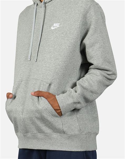 Nike Nsw Club Fleece Pullover Hoodie In Heather Grey Gray For Men Lyst