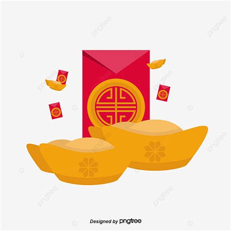 Chinese Traditional Red Bao Yuanbao Vector Elements Chinese Style Get