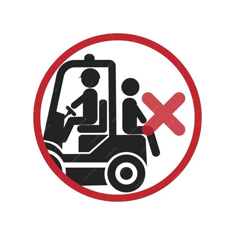 Premium Vector Isolated Safety Industrial Sign Of Do Not Ride On Back And Front Of A Forklift