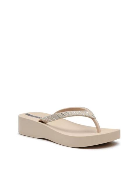 Ipanema Sandalias De Dedo Chancletas Mujer Beige Ipanema Mesh