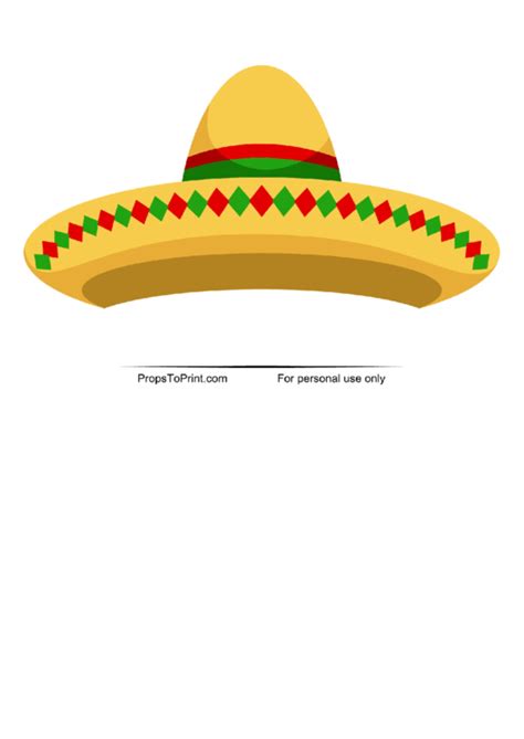 Sombrero Template printable pdf download