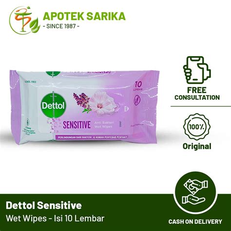 Jual Dettol Sensitive Wet Wipes Isi Lembar Tissue Basah Isi