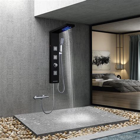 Rovogo Stainless Steel Led Shower Panel Tower System Without Tap