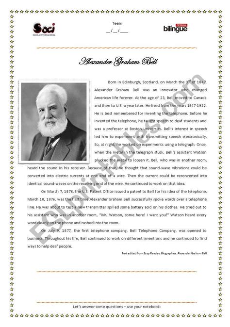 Alexander Graham Bell Essay Telegraph