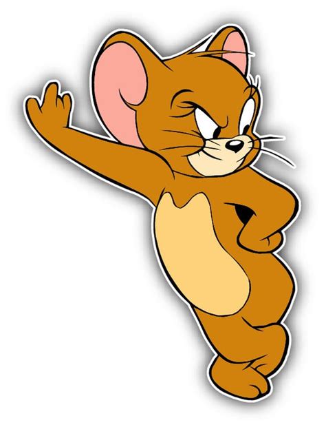 Tom And Jerry Angry Cartoon Car Bumper Sticker Decal by slonotop