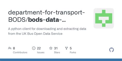 GitHub Department For Transport BODS Bods Data Extractor A Python