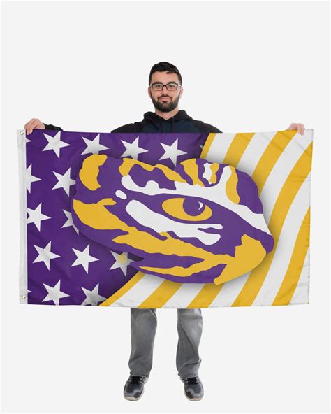 Lsu Tigers Americana Horizontal Flag Foco