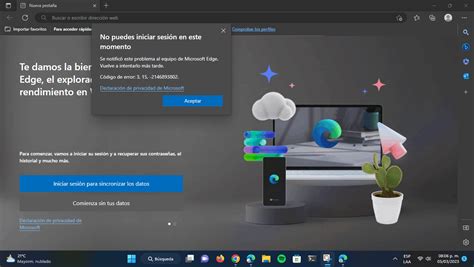 Error 3, 15, -2146893802 no permite iniciar sesión en Edge - Microsoft ... 