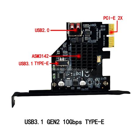 Usb 3 1 Type E To Pci E Pcie 3 0 2x Expansion Riser Card For Desktop