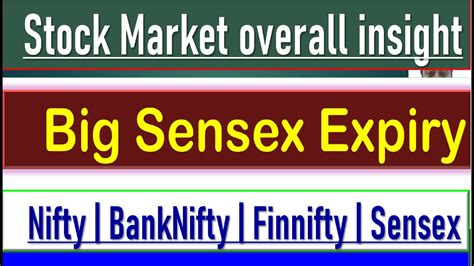 Big Sensex Expiry Nifty Banknifty Finnifty Sensex Youtube