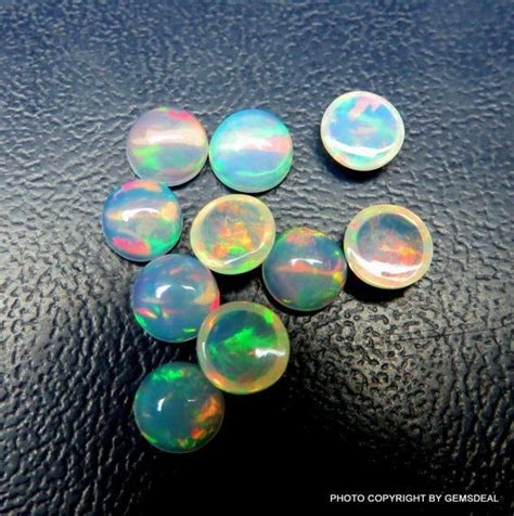 Mm Ethiopian Opal Cabochon Round Gemstone Ethiopian Opal Round