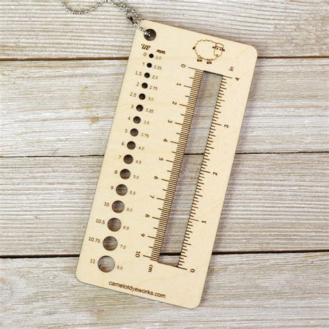 Knitting Swatch Gauge Needle Gauge Wood Knitting | Etsy