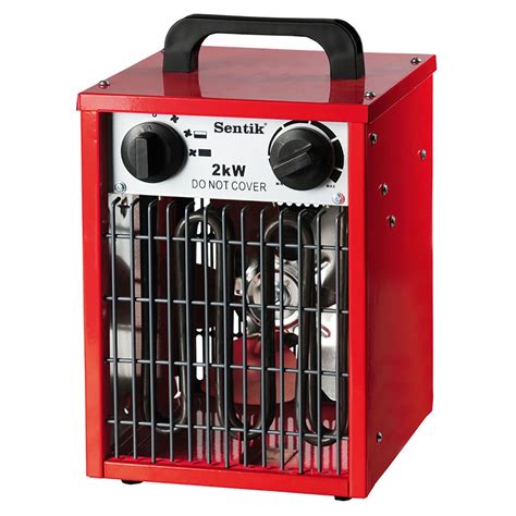 2kW Square Electric Industrial Garage Workshop Adjustable Space Fan ...