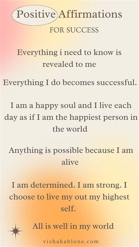 50 Positive Affirmations for success in 2024 - Vishaka Blone