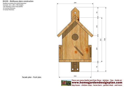 Printable Bird House Plans