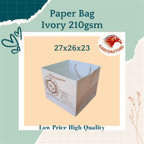 Jual Custom Paper Bag Kue Paperbag Roti Dus Roti Paperbag Cake