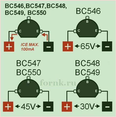 Транзистор BC548. Характеристики, распиновка, datasheet | Уголок ...