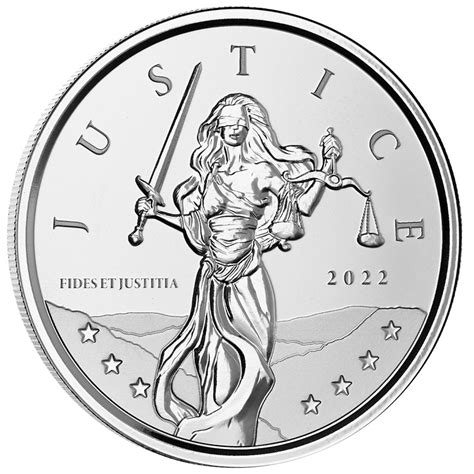 2022 1 Oz Gibraltar Lady Justice Silver Coin Bu L Jm Bullion™