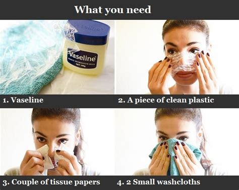 Remove Blackheads With Vaseline And Plastic Wrap In 5 Minutes Without