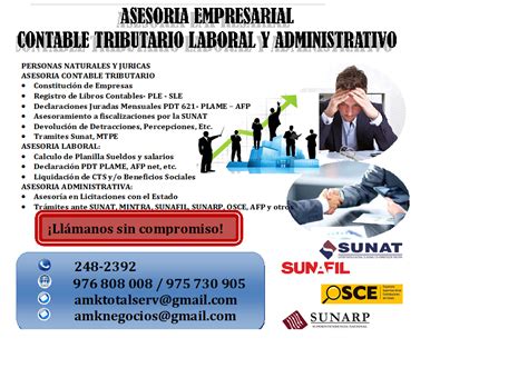 Asesoría Contable Tributario Laboral Anuncio Clasificado Gratis