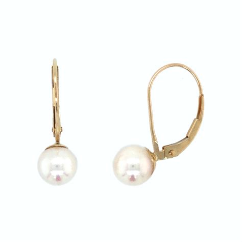 Yellow Gold Cultured Pearl Earrings Argo And Lehne Jewelers