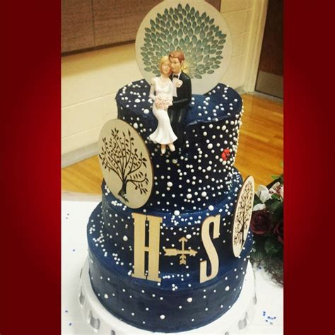 Starry Night Wedding Cake - CakeCentral.com