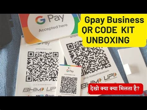 Google Pay Business QR Code Kit Unboxing Free GPay Merchant QR