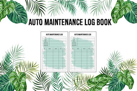 10 Auto Maintenance Log Book Designs Graphics