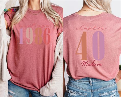 Custom Name Vintage 1986 40th Birthday Shirt, Chapter 40 T-shirt
