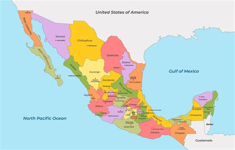 Mexico Country Map 20460684 Vector Art At Vecteezy