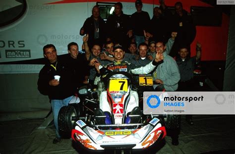 Vitantonio Liuzzi ITA Celebrates Winning The 2001 World Karting