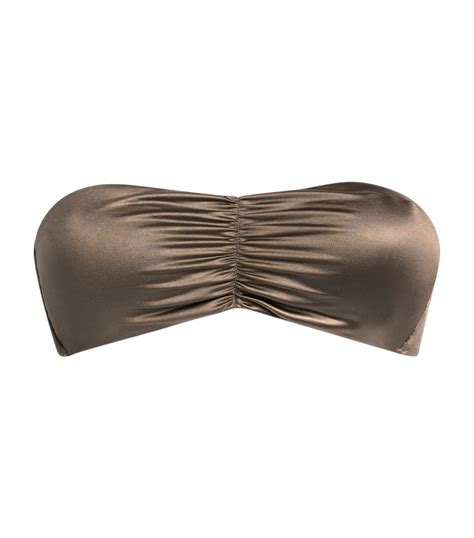 Max Mara Ruched Bandeau Bikini Top Harrods US