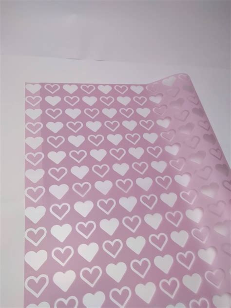 Papel Coreano Ahumado Corazones Lila Uds X Cm Aqua Y Flores