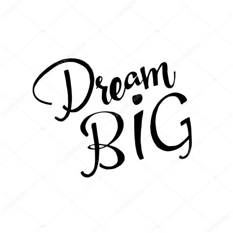 Dream Big Hand Drawn Lettering — Stock Vector © Lawkeeper 108430022