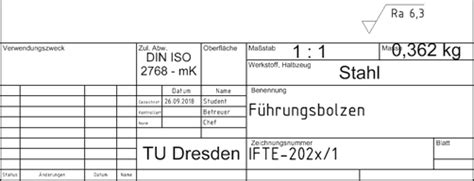 Technische Zeichnung Schriftfeld Das Schriftfeld Nach Din Juvxxi