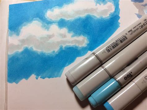 How To Draw Clouds With Copic Markers Howto Techno