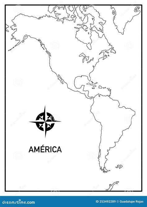 Mapa Del Continente Americano Sin Nombres Y Sin Division Politica Hot