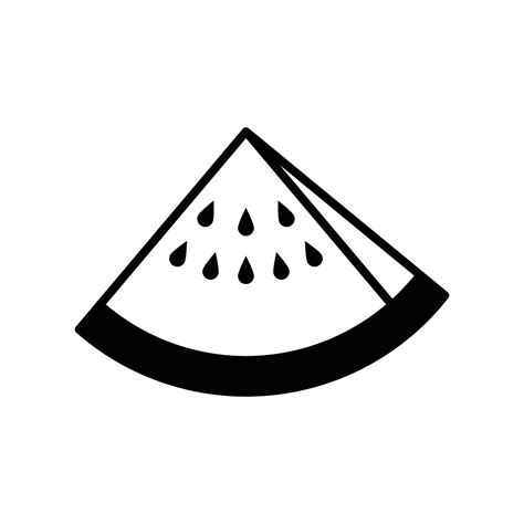 Watermelon Slice Icon For Fruit With Seeds 15778278 Vector Art At Vecteezy