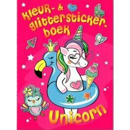 Kleurboek Kleur En Glitterstickerboek Unicorn