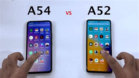 SAMSUNG A54 5G Vs A52 5G Speed Test YouTube