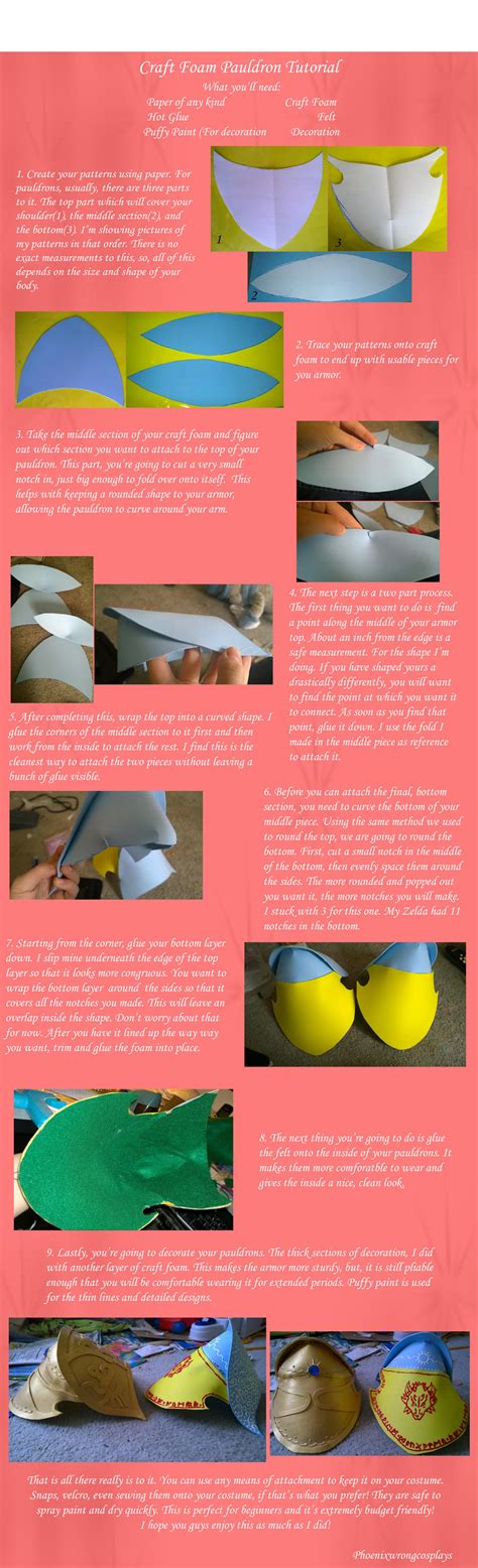 Craft Foam Pauldron Tutorial By Ph03n1xwr0ngcosplays On Deviantart