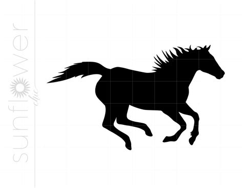 Running Horse SVG Horse Clipart Running Horse Silhouette Cut File Full ...