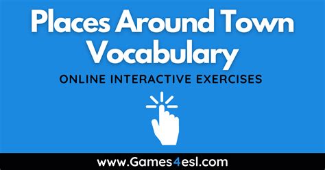 Places In Town Vocabulary Exercises | Games4esl