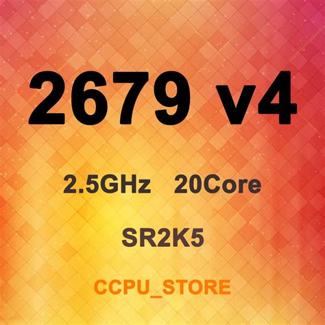 제온 E5 2679 v4 SR2K5 2.5GHz 20 코어 40 스레드 50MB 200W LGA2011 3 CPU 프로세서 ...