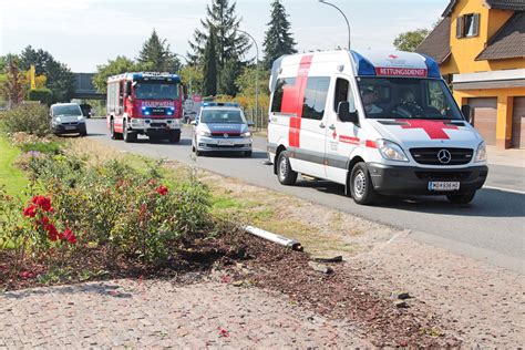 FF Brunn am Gebirge Spektakulärer Unfall im Ortsgebiet