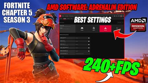 AMD Radeon Best Setting For Fortnite Chapter 5 Season 3 FPS BOOST