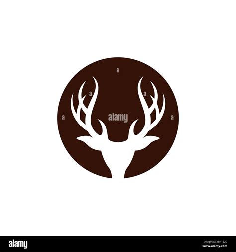 Deer Head Antlers Vector Logo Template Illustration Design Vector Eps